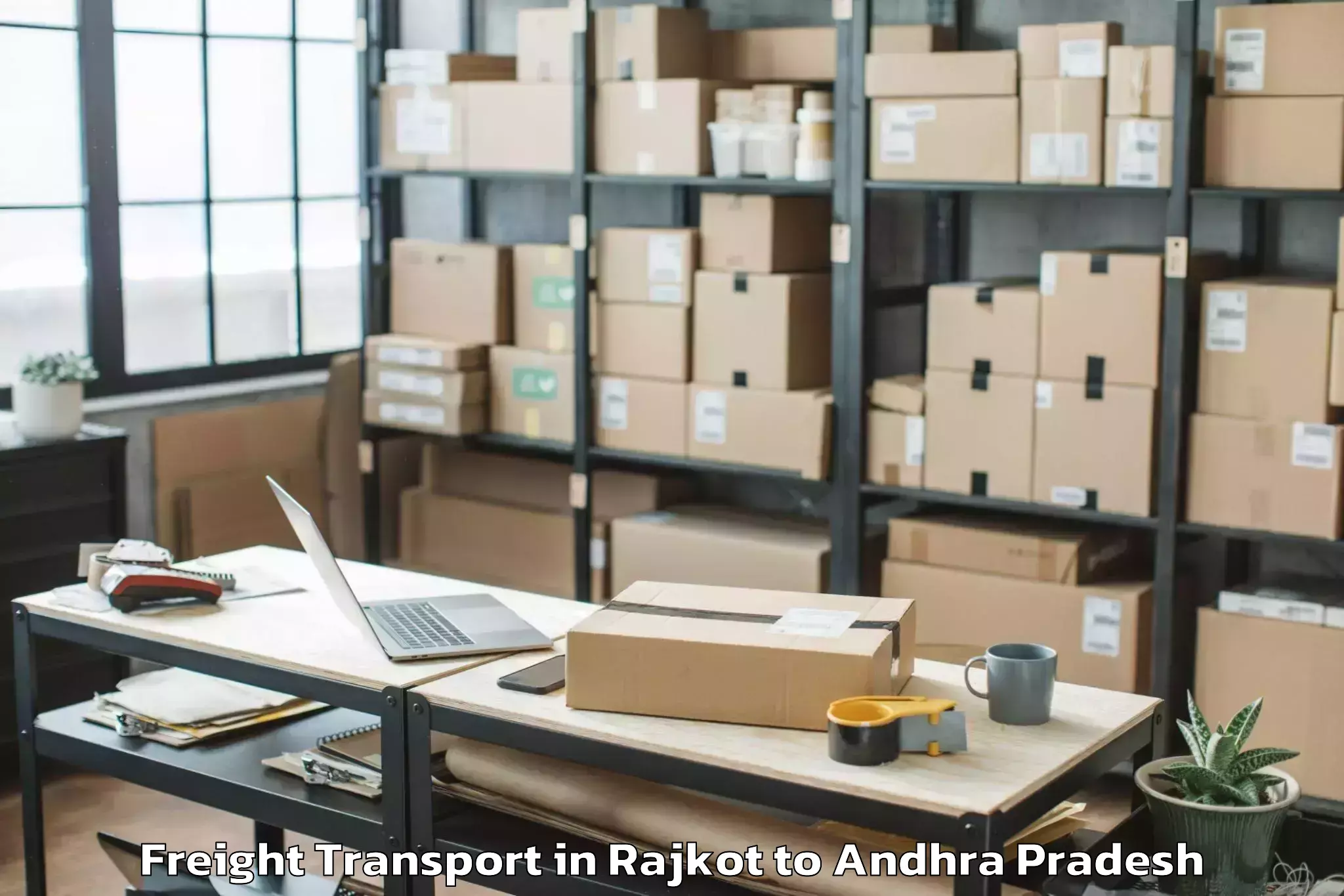 Book Rajkot to Bondapalli Freight Transport Online